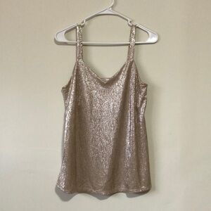 Maurices gold shimmer top XS tank top